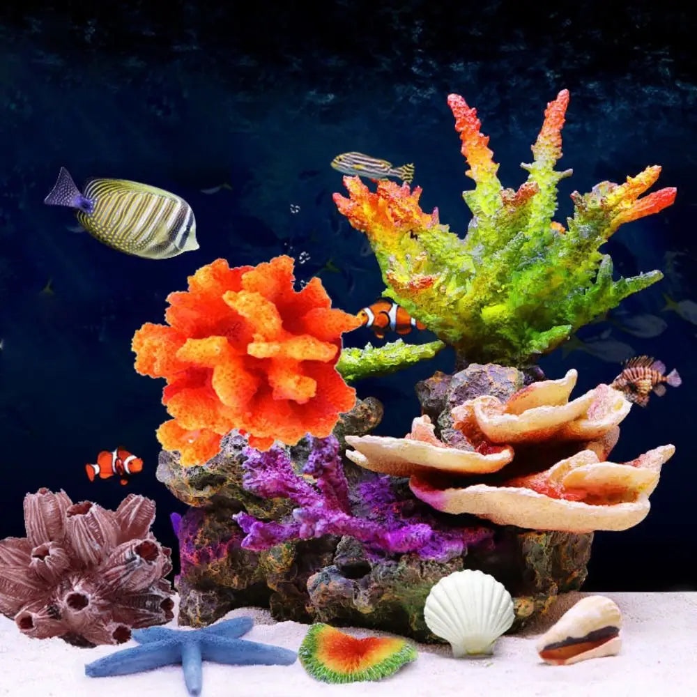 Colorful 1PC Lifelike Artificial Simulation Underwater Sea Coral Coral Reef Aquatic Ornament Aquarium Plants